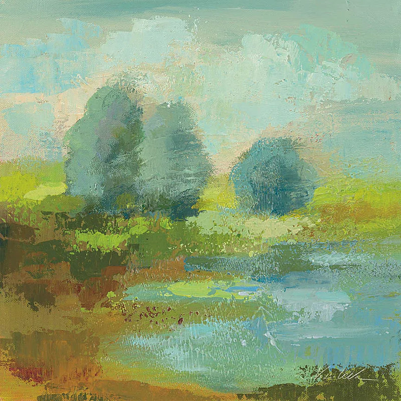 Windsor Blue Field I by Silvia Vassileva. SKU 14776a. Archival Giclee Fine art print for wall decor.