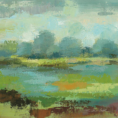 Windsor Blue Field II by Silvia Vassileva. SKU 14777a. Archival Giclee Fine art print for wall decor.