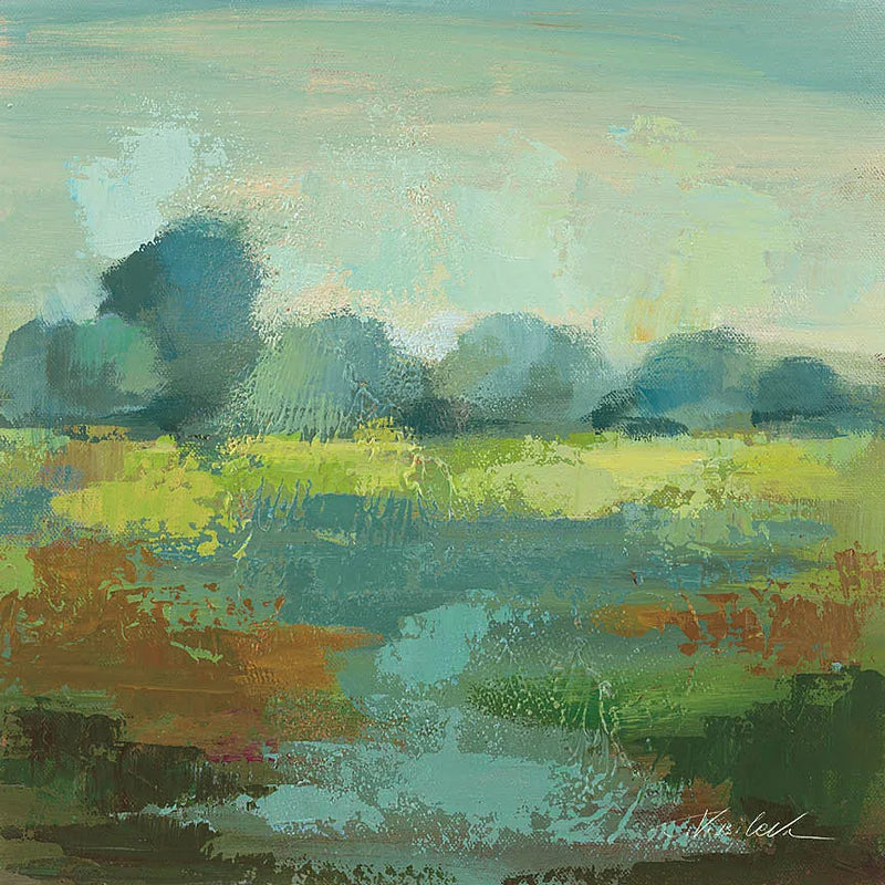 Windsor Blue Field III by Silvia Vassileva. SKU 14778a. Archival Giclee Fine art print for wall decor.