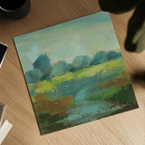 Windsor Blue Field III by Silvia Vassileva. Shown as a detailed flat fine art print, highlighting archival giclee quality. Available as an archival giclee rolled canvas, fine art paper, or poster print. SKU 14778a.