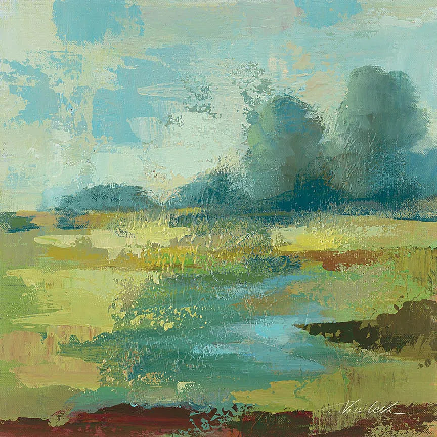 Windsor Blue Field IV by Silvia Vassileva. SKU 14779a. Archival Giclee Fine art print for wall decor.