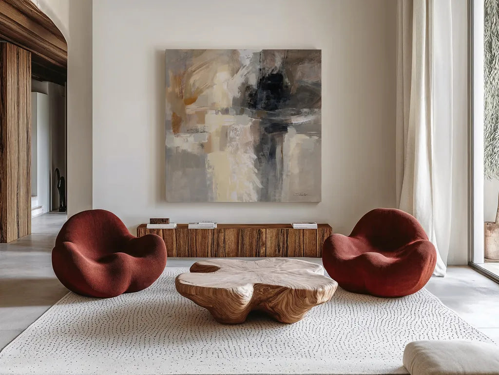 Wings by Silvia Vassileva. Shown as extra-large giant wall art in a modern living room. Available as an archival giclee rolled canvas, fine art paper, or poster print. SKU 73223a.