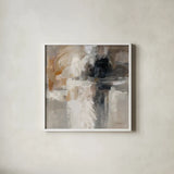 Wings Neutral by Silvia Vassileva. Shown in a crisp white glass frame for a clean and minimalist style. Available as an archival giclee rolled canvas, fine art paper, or poster print. SKU 77376a.