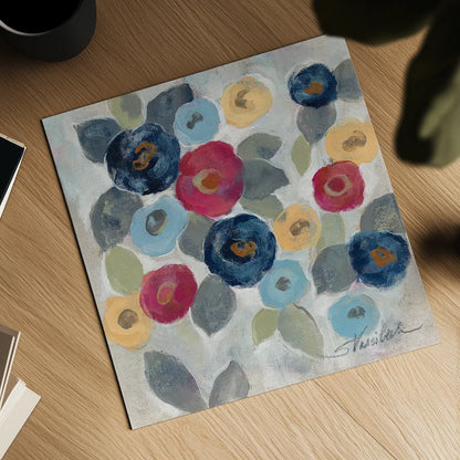 Winter Flowers III by Silvia Vassileva. Shown as a detailed flat fine art print, highlighting archival giclee quality. Available as an archival giclee rolled canvas, fine art paper, or poster print. SKU 23935a.