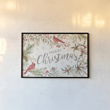 Winter Harmony I Merry Christmas by Silvia Vassileva. shown as a paper print in a black flame. Available as a archival giclee rolled canvas, fine art paper, or poster print. SKU 90104i.