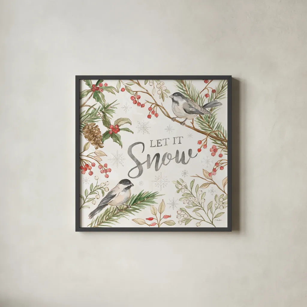 Winter Harmony II by Silvia Vassileva. Shown in a sleek black glass frame for a contemporary gallery look. Available as an archival giclee rolled canvas, fine art paper, or poster print. SKU 88835a.