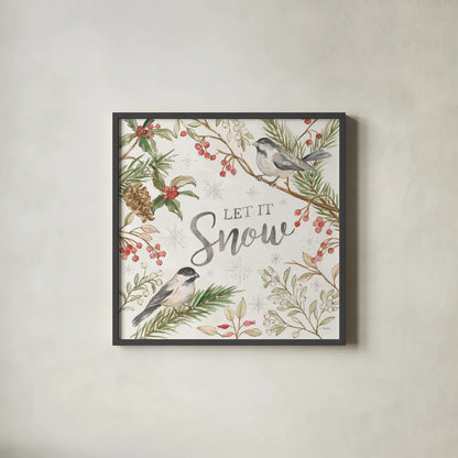 Winter Harmony II by Silvia Vassileva. Shown in a sleek black glass frame for a contemporary gallery look. Available as an archival giclee rolled canvas, fine art paper, or poster print. SKU 88835a.