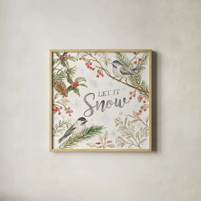 Winter Harmony II by Silvia Vassileva. Shown in a natural wood glass frame for a timeless modern aesthetic. Available as an archival giclee rolled canvas, fine art paper, or poster print. SKU 88835a.