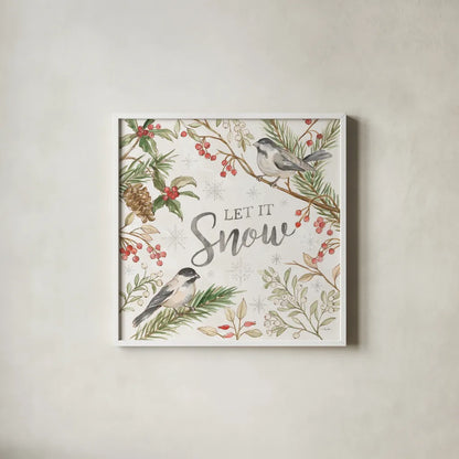 Winter Harmony II by Silvia Vassileva. Shown in a crisp white glass frame for a clean and minimalist style. Available as an archival giclee rolled canvas, fine art paper, or poster print. SKU 88835a.