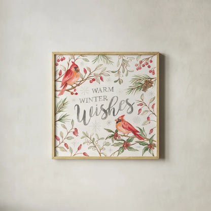 Winter Harmony III by Silvia Vassileva. Shown in a natural wood glass frame for a timeless modern aesthetic. Available as an archival giclee rolled canvas, fine art paper, or poster print. SKU 88836a.