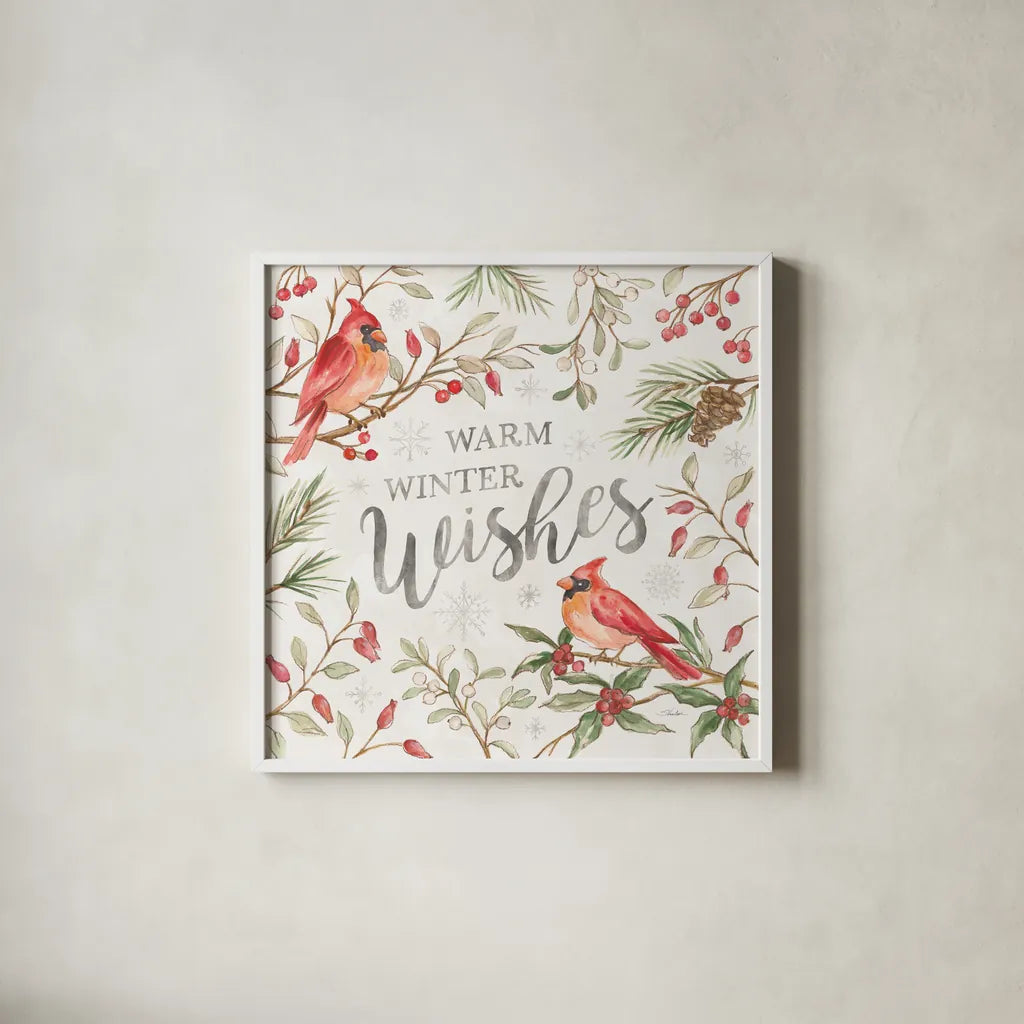 Winter Harmony III by Silvia Vassileva. Shown in a crisp white glass frame for a clean and minimalist style. Available as an archival giclee rolled canvas, fine art paper, or poster print. SKU 88836a.