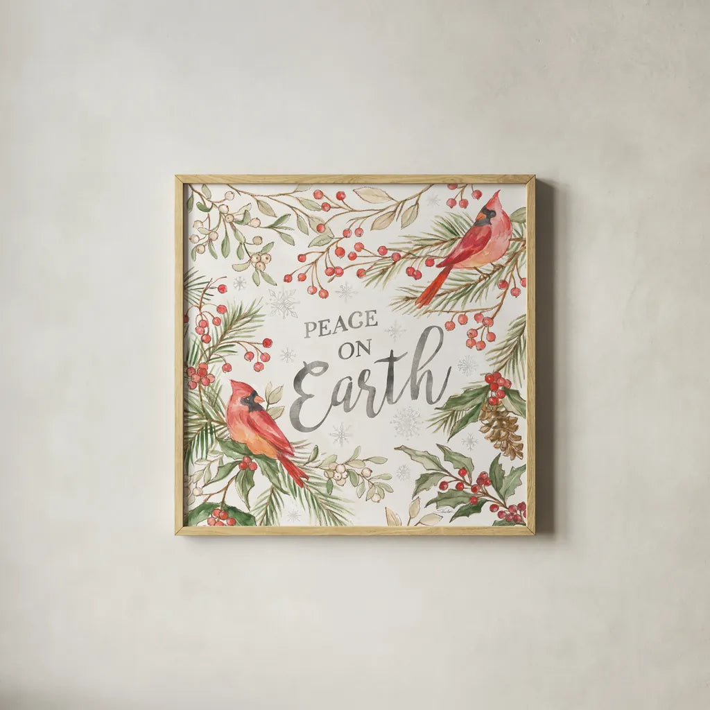 Winter Harmony IV by Silvia Vassileva. Shown in a natural wood glass frame for a timeless modern aesthetic. Available as an archival giclee rolled canvas, fine art paper, or poster print. SKU 88837a.