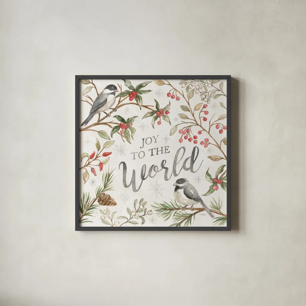 Winter Harmony V by Silvia Vassileva. Shown in a sleek black glass frame for a contemporary gallery look. Available as an archival giclee rolled canvas, fine art paper, or poster print. SKU 88838a.