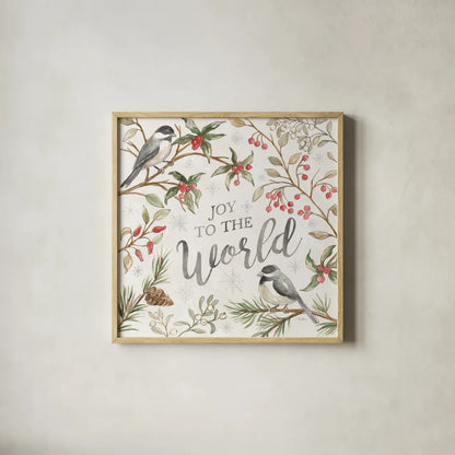 Winter Harmony V by Silvia Vassileva. Shown in a natural wood glass frame for a timeless modern aesthetic. Available as an archival giclee rolled canvas, fine art paper, or poster print. SKU 88838a.