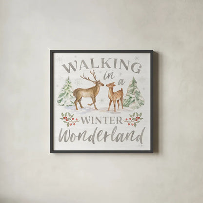 Winter Wonderland II by Silvia Vassileva. Shown in a sleek black glass frame for a contemporary gallery look. Available as an archival giclee rolled canvas, fine art paper, or poster print. SKU 83858a.