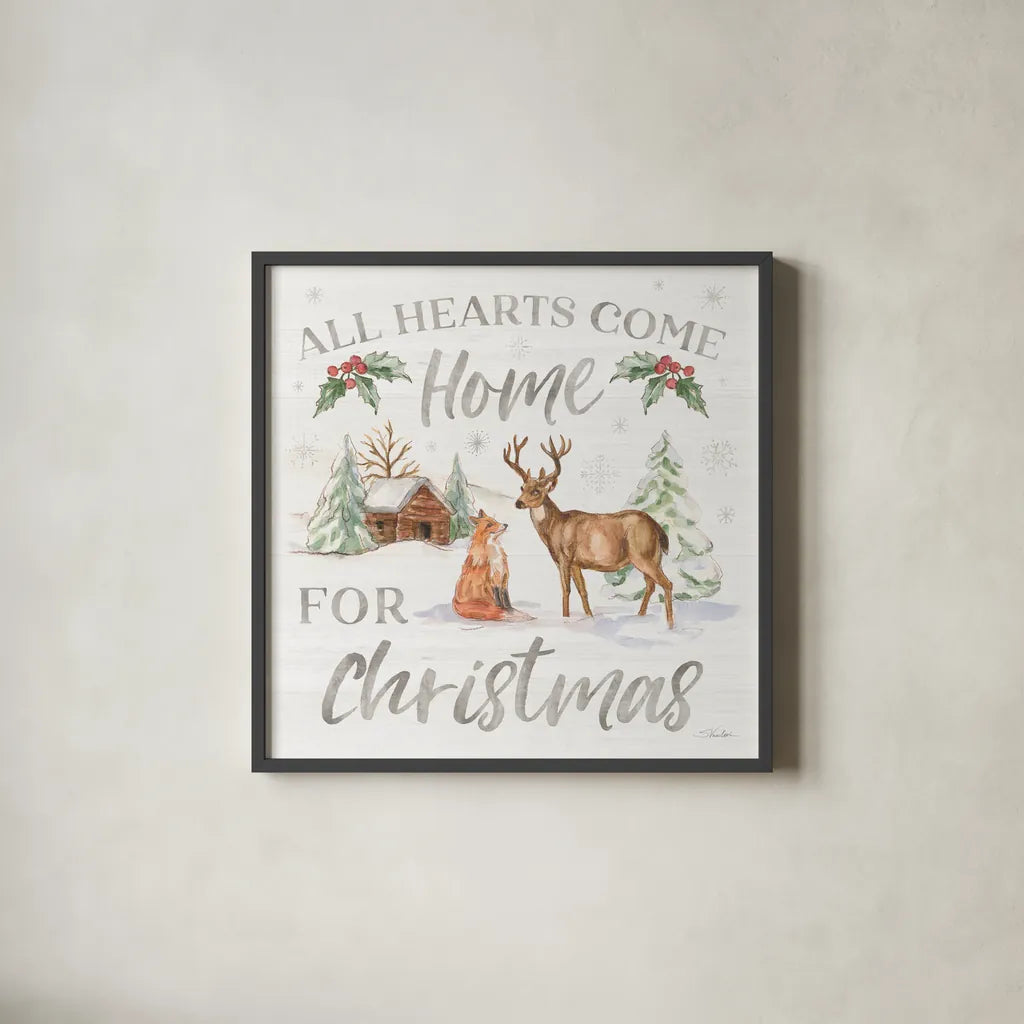 Winter Wonderland III by Silvia Vassileva. Shown in a sleek black glass frame for a contemporary gallery look. Available as an archival giclee rolled canvas, fine art paper, or poster print. SKU 83859a.