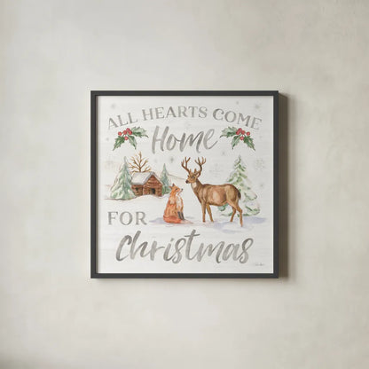 Winter Wonderland III by Silvia Vassileva. Shown in a sleek black glass frame for a contemporary gallery look. Available as an archival giclee rolled canvas, fine art paper, or poster print. SKU 83859a.