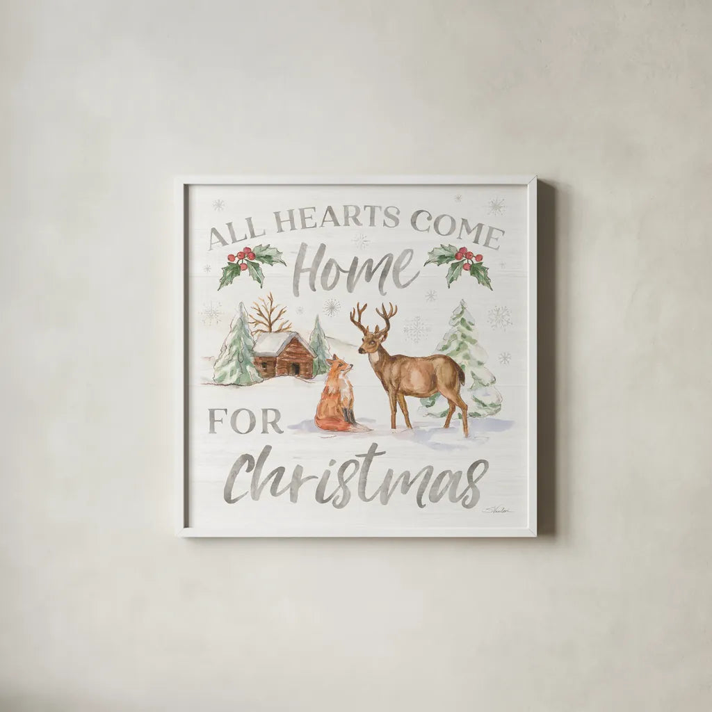 Winter Wonderland III by Silvia Vassileva. Shown in a crisp white glass frame for a clean and minimalist style. Available as an archival giclee rolled canvas, fine art paper, or poster print. SKU 83859a.