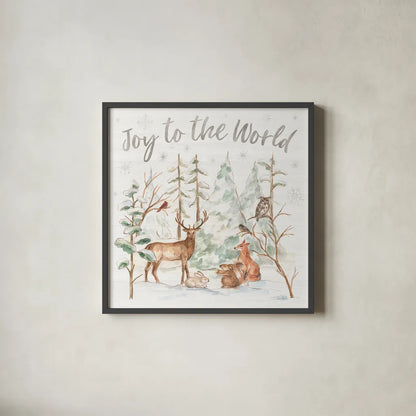 Winter Wonderland IV by Silvia Vassileva. Shown in a sleek black glass frame for a contemporary gallery look. Available as an archival giclee rolled canvas, fine art paper, or poster print. SKU 83860a.