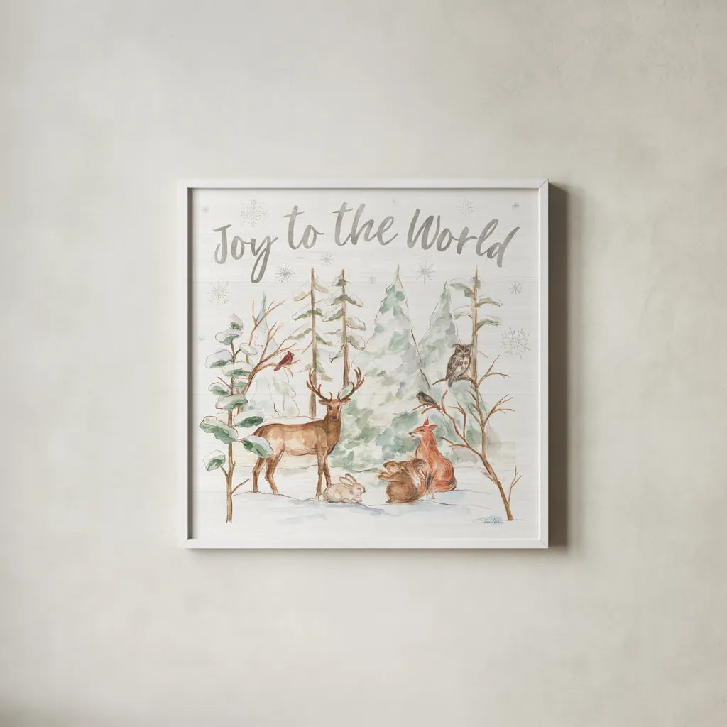 Winter Wonderland IV by Silvia Vassileva. Shown in a crisp white glass frame for a clean and minimalist style. Available as an archival giclee rolled canvas, fine art paper, or poster print. SKU 83860a.