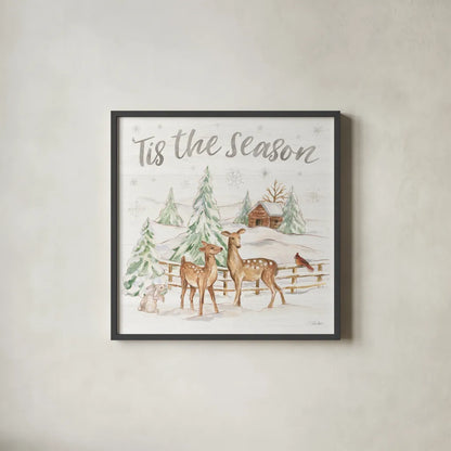 Winter Wonderland VI by Silvia Vassileva. Shown in a sleek black glass frame for a contemporary gallery look. Available as an archival giclee rolled canvas, fine art paper, or poster print. SKU 83862a.