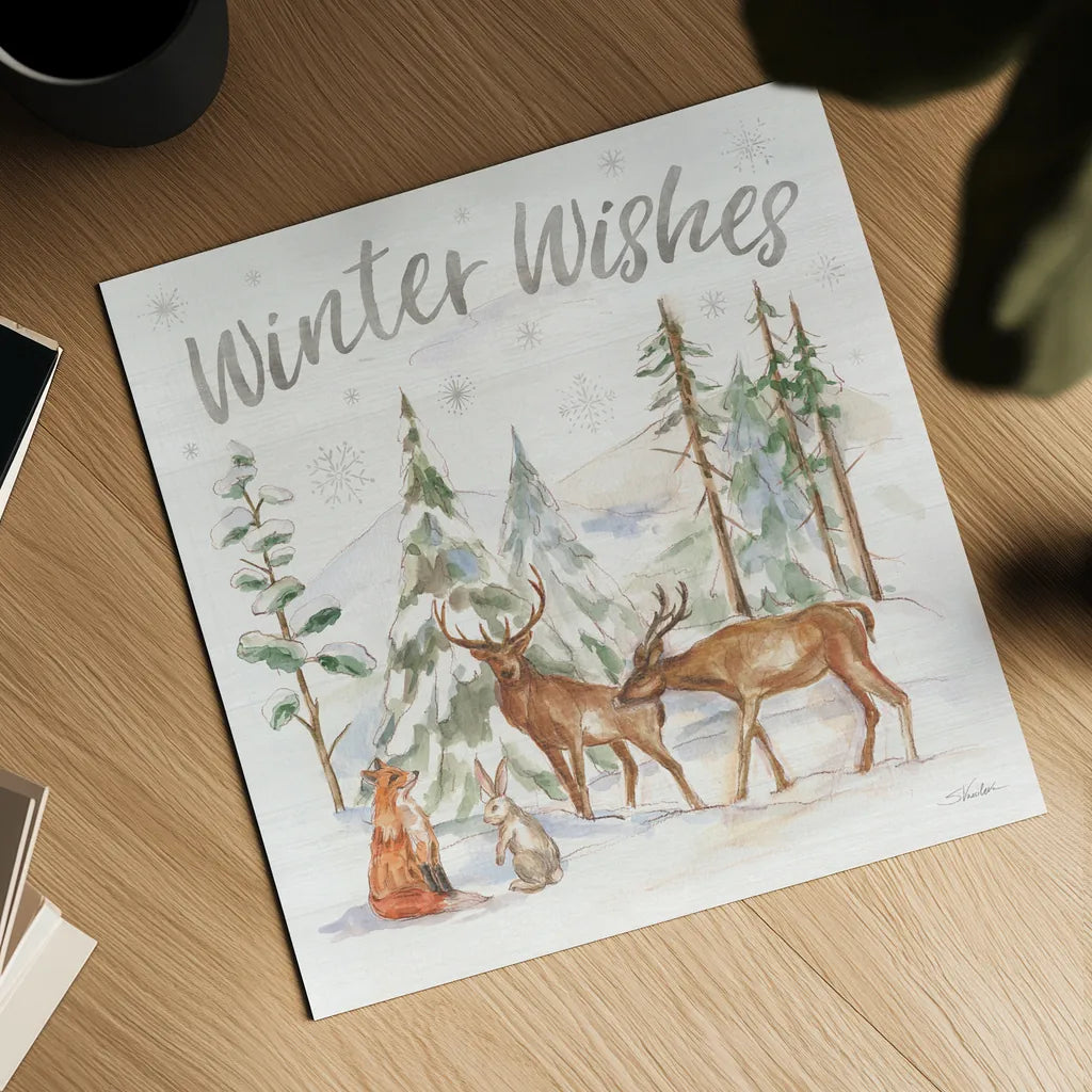 Winter Wonderland VII by Silvia Vassileva. Shown as a detailed flat fine art print, highlighting archival giclee quality. Available as an archival giclee rolled canvas, fine art paper, or poster print. SKU 83863a.