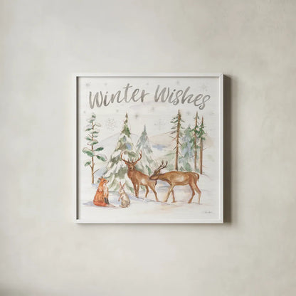 Winter Wonderland VII by Silvia Vassileva. Shown in a crisp white glass frame for a clean and minimalist style. Available as an archival giclee rolled canvas, fine art paper, or poster print. SKU 83863a.