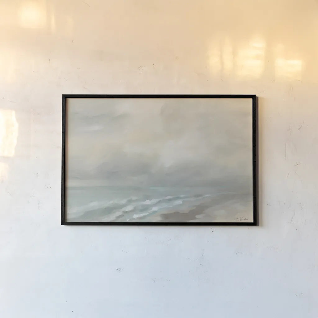 Wispy Clouds at Dawn by Silvia Vassileva. shown as a paper print in a black flame. Available as a archival giclee rolled canvas, fine art paper, or poster print. SKU 100056i.