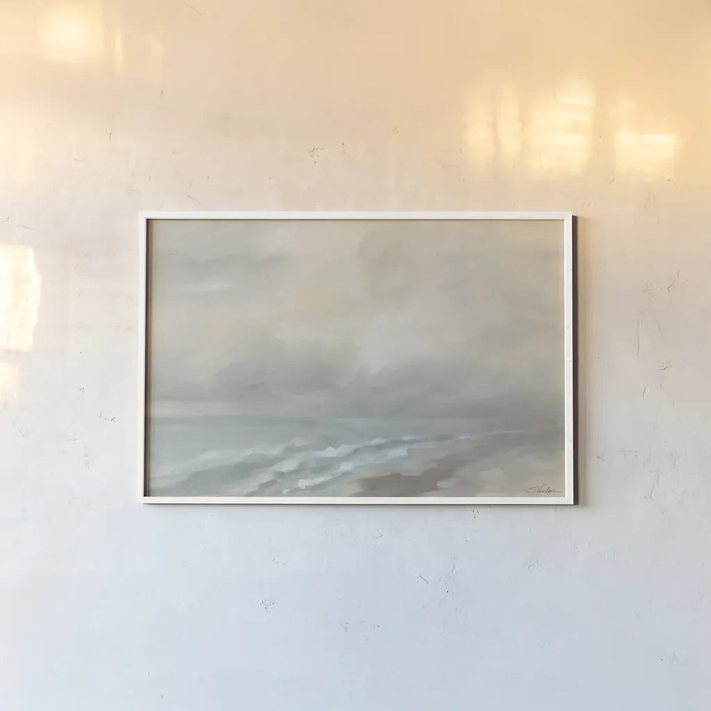 Wispy Clouds at Dawn by Silvia Vassileva. shown as a paper print in a white frame. Available as a archival giclee rolled canvas, fine art paper, or poster print. SKU 100056i.