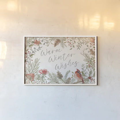 Woodland Christmas I by Silvia Vassileva. shown as a paper print in a white frame. Available as a archival giclee rolled canvas, fine art paper, or poster print. SKU 78222i.