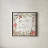Woodland Christmas II by Silvia Vassileva. Shown in a sleek black glass frame for a contemporary gallery look. Available as an archival giclee rolled canvas, fine art paper, or poster print. SKU 78223a.