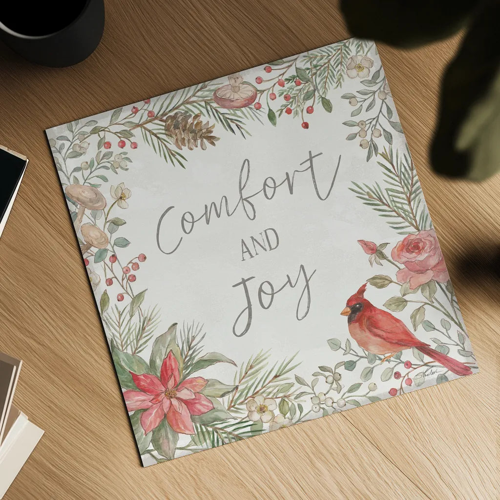 Woodland Christmas III by Silvia Vassileva. Shown as a detailed flat fine art print, highlighting archival giclee quality. Available as an archival giclee rolled canvas, fine art paper, or poster print. SKU 78224a.