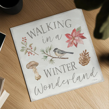 Woodland Christmas VII by Silvia Vassileva. Shown as a detailed flat fine art print, highlighting archival giclee quality. Available as an archival giclee rolled canvas, fine art paper, or poster print. SKU 78228a.