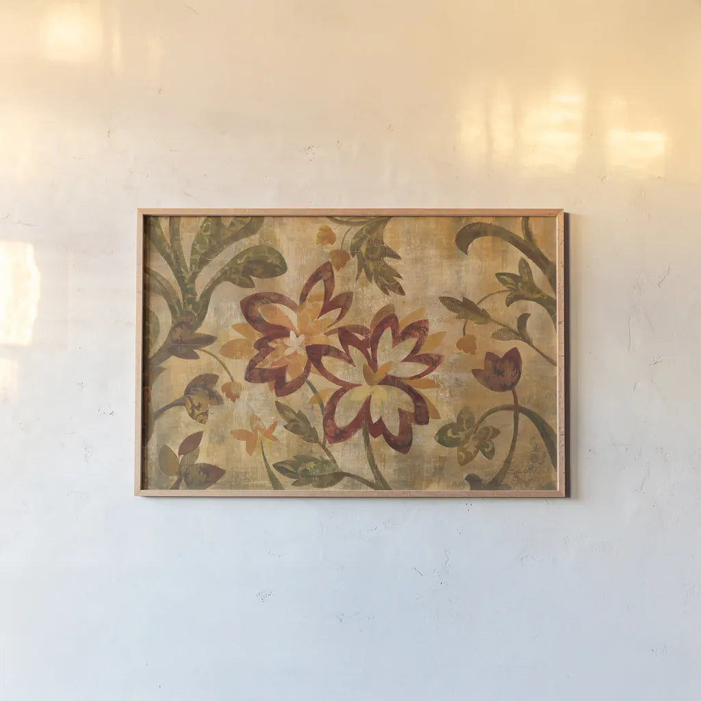 Woven Dreams I by Silvia Vassileva. shown as a paper print in a natural frame. Available as a archival giclee rolled canvas, fine art paper, or poster print. SKU 27830i.