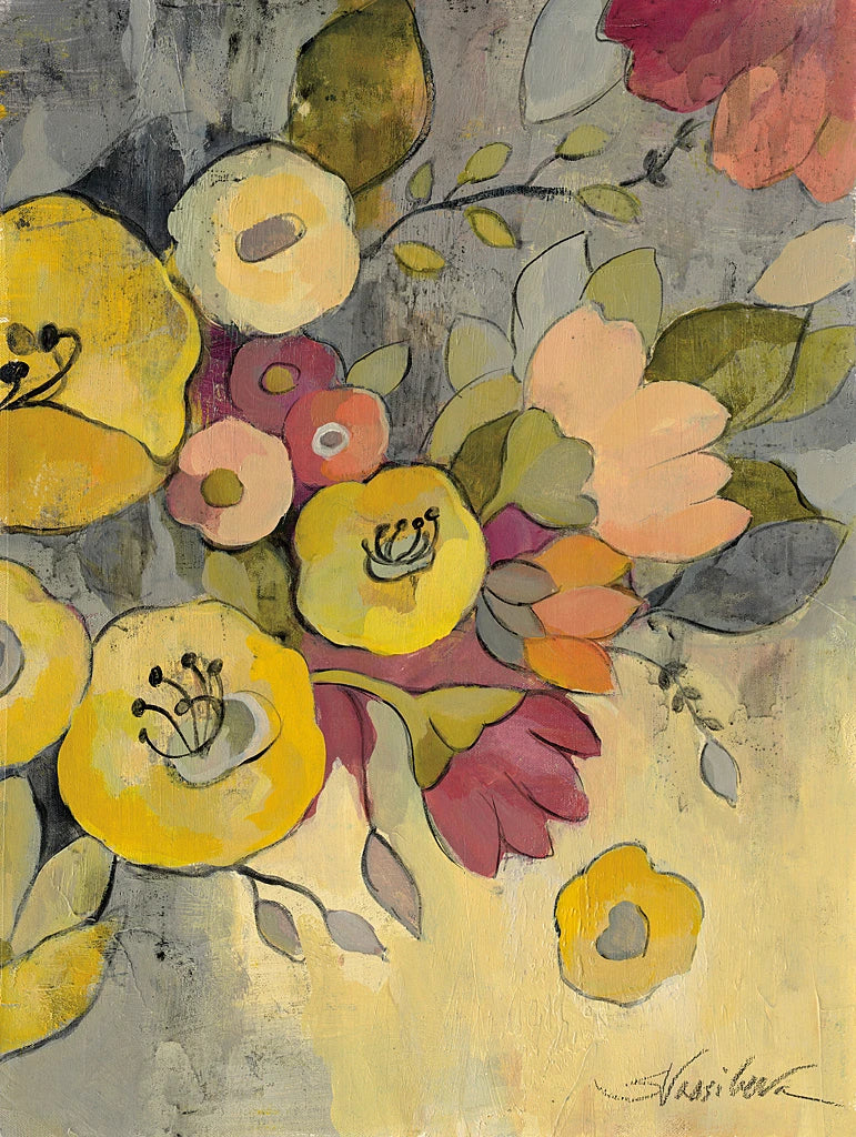 Yellow Floral Duo I by Silvia Vassileva