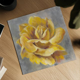 Yellow Roses I by Silvia Vassileva. Shown as a detailed flat fine art print, highlighting archival giclee quality. Available as an archival giclee rolled canvas, fine art paper, or poster print. SKU 65674a.