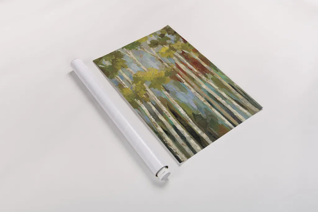 Young Forest II by Silvia Vassileva. shown as a rolled paper print. Available as archival giclee rolled canvas, fine art paper, or poster print. SKU 18052h.