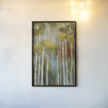 Young Forest II by Silvia Vassileva. shown as a paper print in a black flame. Available as a archival giclee rolled canvas, fine art paper, or poster print. SKU 18052h.