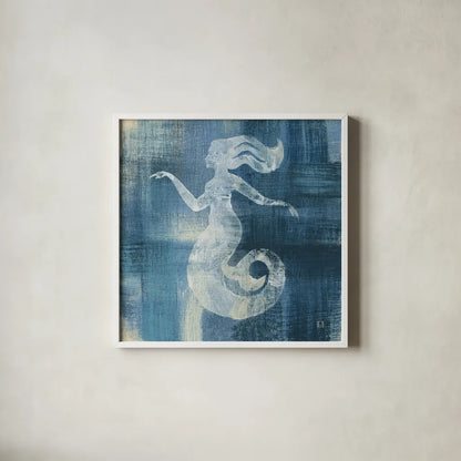Batik Seas IV by Studio Mousseau. Shown in a crisp white glass frame for a clean and minimalist style. Available as an archival giclee rolled canvas, fine art paper, or poster print. SKU 32504a.