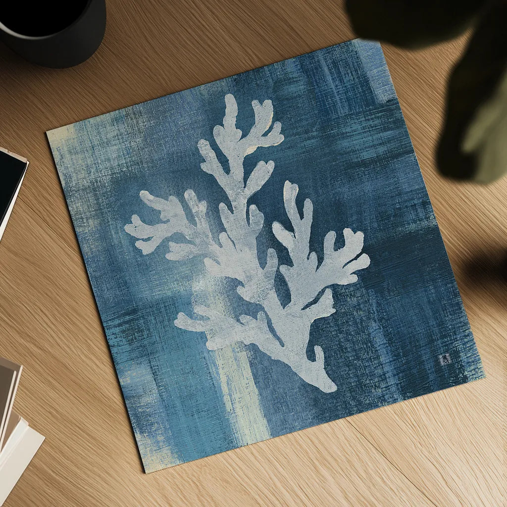 Batik Seas IV by Studio Mousseau. Shown as a detailed flat fine art print, highlighting archival giclee quality. Available as an archival giclee rolled canvas, fine art paper, or poster print. SKU 60052a.