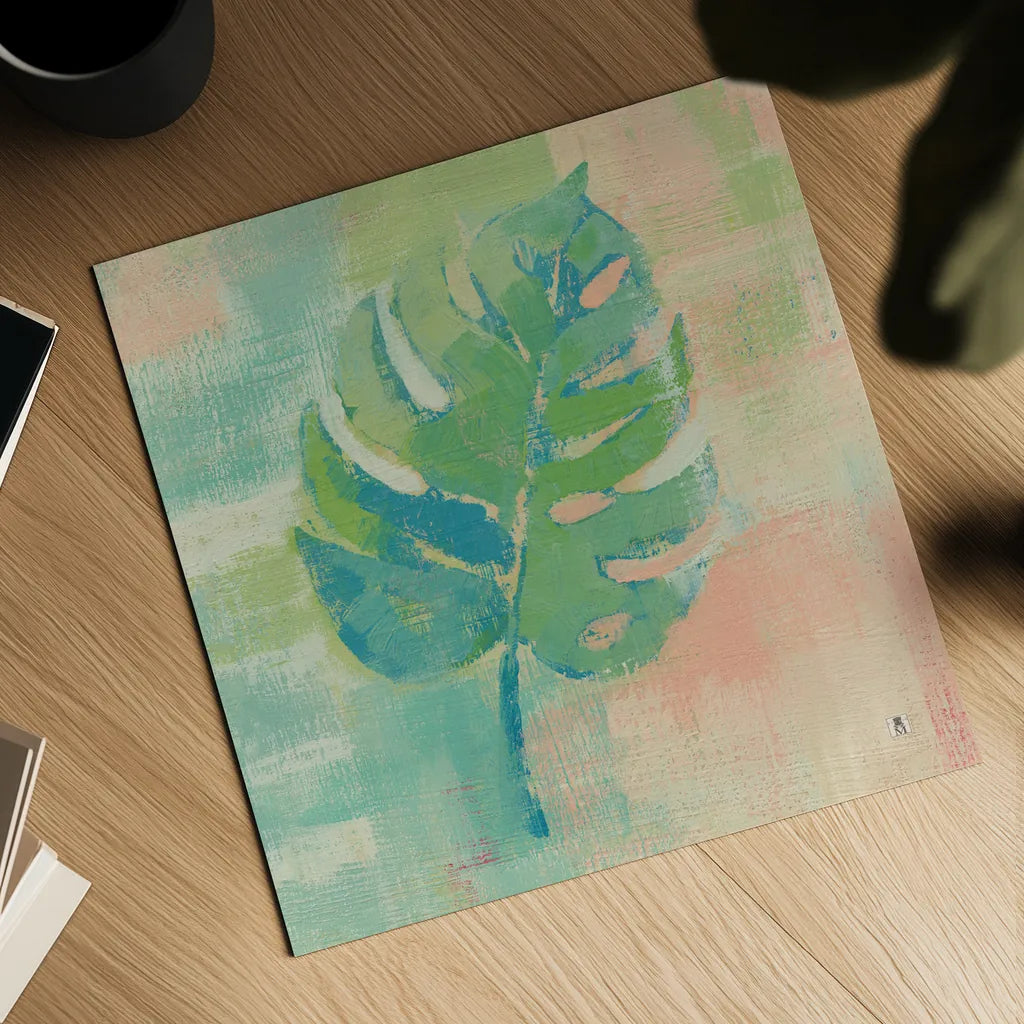 Beach Cove Leaves I by Studio Mousseau. Shown as a detailed flat fine art print, highlighting archival giclee quality. Available as an archival giclee rolled canvas, fine art paper, or poster print. SKU 32497a.