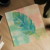 Beach Cove Leaves III by Studio Mousseau. Shown as a detailed flat fine art print, highlighting archival giclee quality. Available as an archival giclee rolled canvas, fine art paper, or poster print. SKU 32499a.