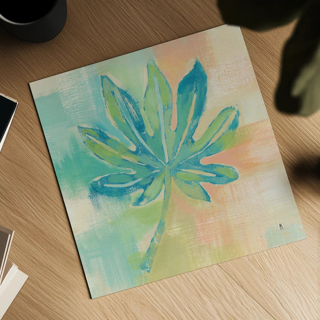 Beach Cove Leaves IV by Studio Mousseau. Shown as a detailed flat fine art print, highlighting archival giclee quality. Available as an archival giclee rolled canvas, fine art paper, or poster print. SKU 32500a.