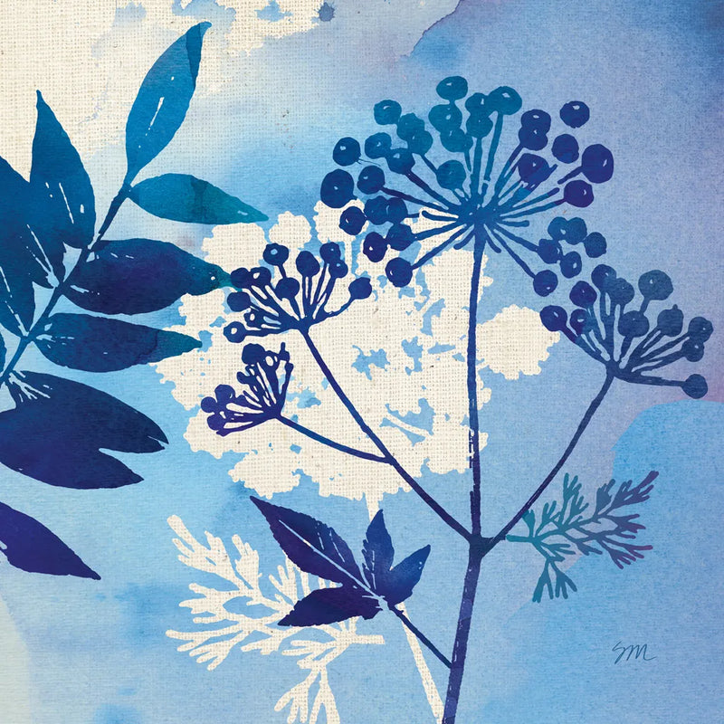 Blue Sky Garden I by Studio Mousseau. SKU 34633a. Archival Giclee Fine art print for wall decor.