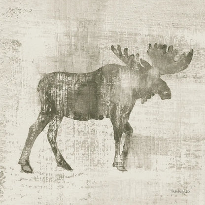 Cabin Moose Study by Studio Mousseau. SKU 85455a. Archival Giclee Fine art print for wall decor.