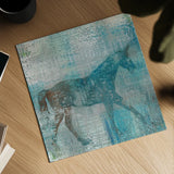 Cheval I by Studio Mousseau. Shown as a detailed flat fine art print, highlighting archival giclee quality. Available as an archival giclee rolled canvas, fine art paper, or poster print. SKU 32506a.