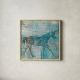Cheval I by Studio Mousseau. Shown in a natural wood glass frame for a timeless modern aesthetic. Available as an archival giclee rolled canvas, fine art paper, or poster print. SKU 32506a.