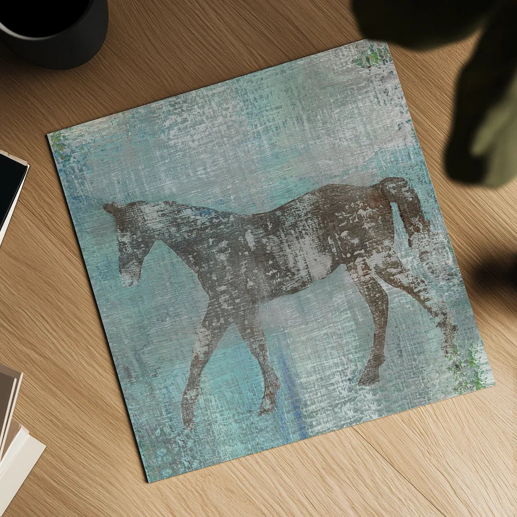 Cheval I Flipped Brown by Studio Mousseau. Shown as a detailed flat fine art print, highlighting archival giclee quality. Available as an archival giclee rolled canvas, fine art paper, or poster print. SKU 35990a.