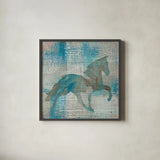 Cheval II by Studio Mousseau. Shown in a sleek black glass frame for a contemporary gallery look. Available as an archival giclee rolled canvas, fine art paper, or poster print. SKU 32507a.