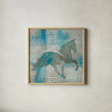 Cheval II by Studio Mousseau. Shown in a natural wood glass frame for a timeless modern aesthetic. Available as an archival giclee rolled canvas, fine art paper, or poster print. SKU 32507a.